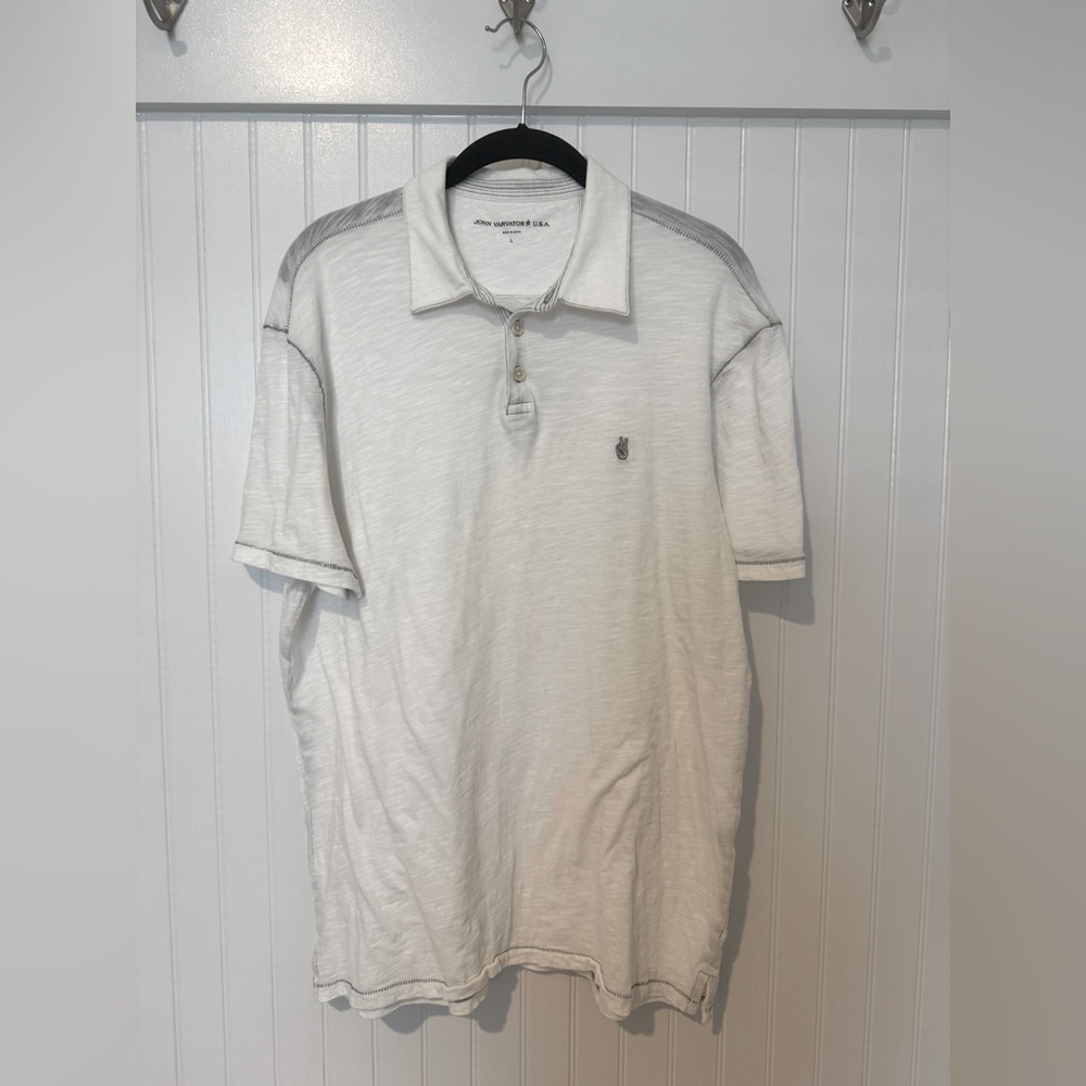 John Varvatos White Polo Shirt
Men’s Large